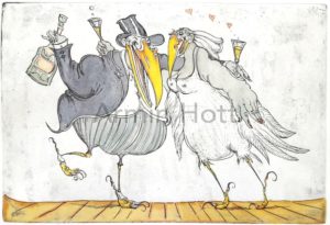 Raben-Hochzeits-Feier