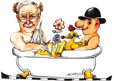 Armin Hott - Unikat Loriot-in-Badewanne