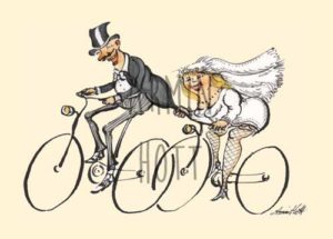 Karte Hochzeit Fahrrad